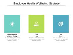 Employee health wellbeing strategy ppt powerpoint presentation summary samples cpb