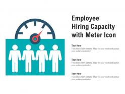 Employee hiring capacity with meter icon