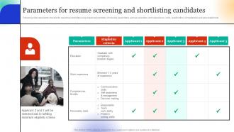 Employee Hiring For Selecting Parameters For Resume Screening And Shortlisting Candidates