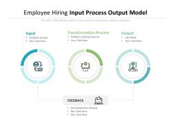 Employee hiring input process output model