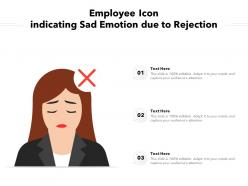 Employee Icon Indicating Sad Emotion Due To Rejection