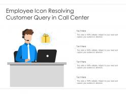 Employee icon resolving customer query in call center