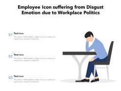 Employee icon suffering from disgust emotion due to workplace politics