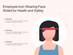 Employee icon wearing face shield for health and safety
