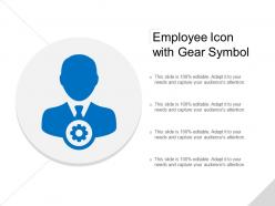 Employee icon with gear symbol