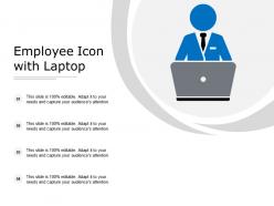 Employee icon with laptop