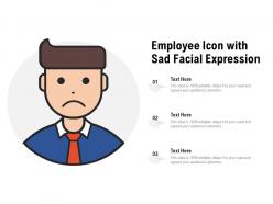 Employee icon with sad facial expression