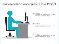 Employee icon working on official project