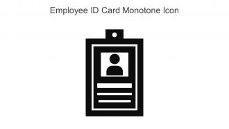 Employee ID Card Monotone Icon In Powerpoint Pptx Png And Editable Eps Format