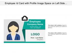 Employee id card with profile image space on left side and details on right side