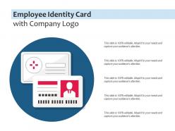 Employee identity card with company logo