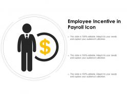 Employee incentive in payroll icon