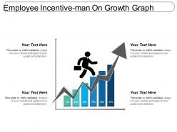 Employee incentive man on growth graph