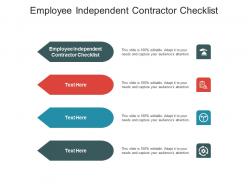 Employee independent contractor checklist ppt powerpoint presentation layouts topics cpb