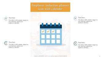 Employee Induction Planner Icon With Calendar