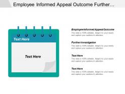 Employee informed appeal outcome further investigation investigation report produced