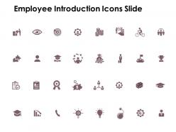 Employee introduction icons slide gears d164 ppt powerpoint presentation file outfit