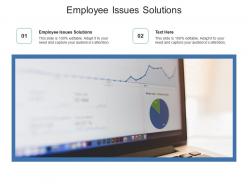 Employee issues solutions ppt powerpoint presentation pictures templates cpb