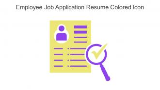 Employee Job Application Resume Colored Icon In Powerpoint Pptx Png And Editable Eps Format