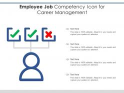Employee job competency icon for career management