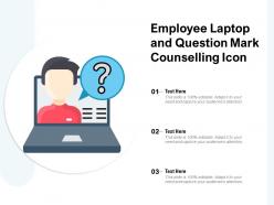 Employee laptop and question mark
