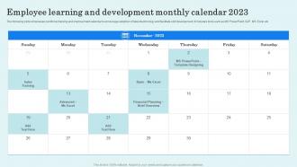 Employee Learning And Development Monthly Calendar 2023