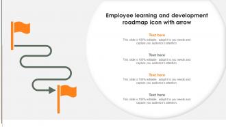 Employee Learning And Development Roadmap Icon With Arrow
