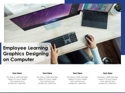 Employee learning graphics designing on computer