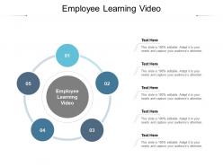 Employee learning video ppt powerpoint presentation gallery designs cpb