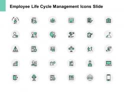 Employee life cycle management icons slide technology ppt powerpoint slides