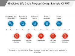 Employee life cycle progress design example of ppt