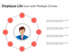 Employee life icon with multiple circles