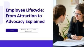 Employee Lifecycle From Attraction To Advocacy Explained PPT PowerPoint AT