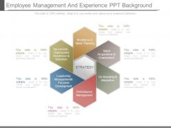 Employee management and experience ppt background