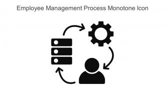 Employee Management Process Monotone Icon In Powerpoint Pptx Png And Editable Eps Format