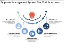 Employee management system five module in linear manner