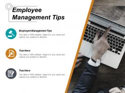Employee management tips ppt powerpoint presentation icon graphics cpb