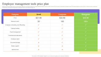 Employee Management Tools Price Plan Stakeholders Relationship Administration
