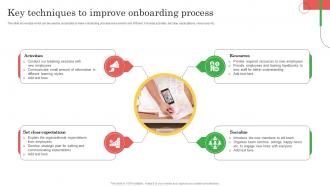 Employee Marketing To Promote Key Techniques To Improve Onboarding Process MKT SS V