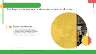 Employee Marketing To Promote Organizational Work Culture For Table Of Contents MKT SS V