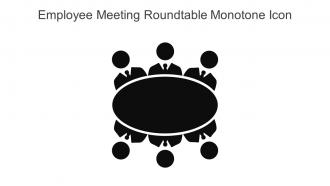 Employee Meeting Roundtable Monotone Icon In Powerpoint Pptx Png And Editable Eps Format