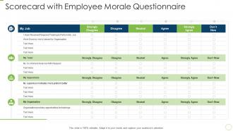 Employee morale scorecard scorecard with employee morale questionnaire