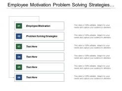 Employee Motivation Problem Solving Strategies Strategic Marketing Plan