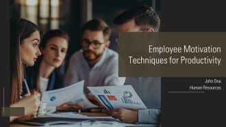 Employee Motivation Techniques For Productivity PPT Outline AT
