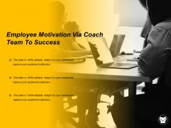 Employee motivation via coach team to success