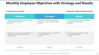 Employee Objectives Powerpoint Ppt Template Bundles