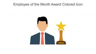 Employee Of The Month Award Colored Icon In Powerpoint Pptx Png And Editable Eps Format