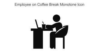 Employee On Coffee Break Monotone Icon In Powerpoint Pptx Png And Editable Eps Format