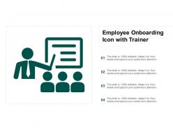 Employee Onboarding Icon With Trainer