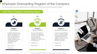 Employee Onboarding Program Company Overview Recruitment Training Strategies And Methods